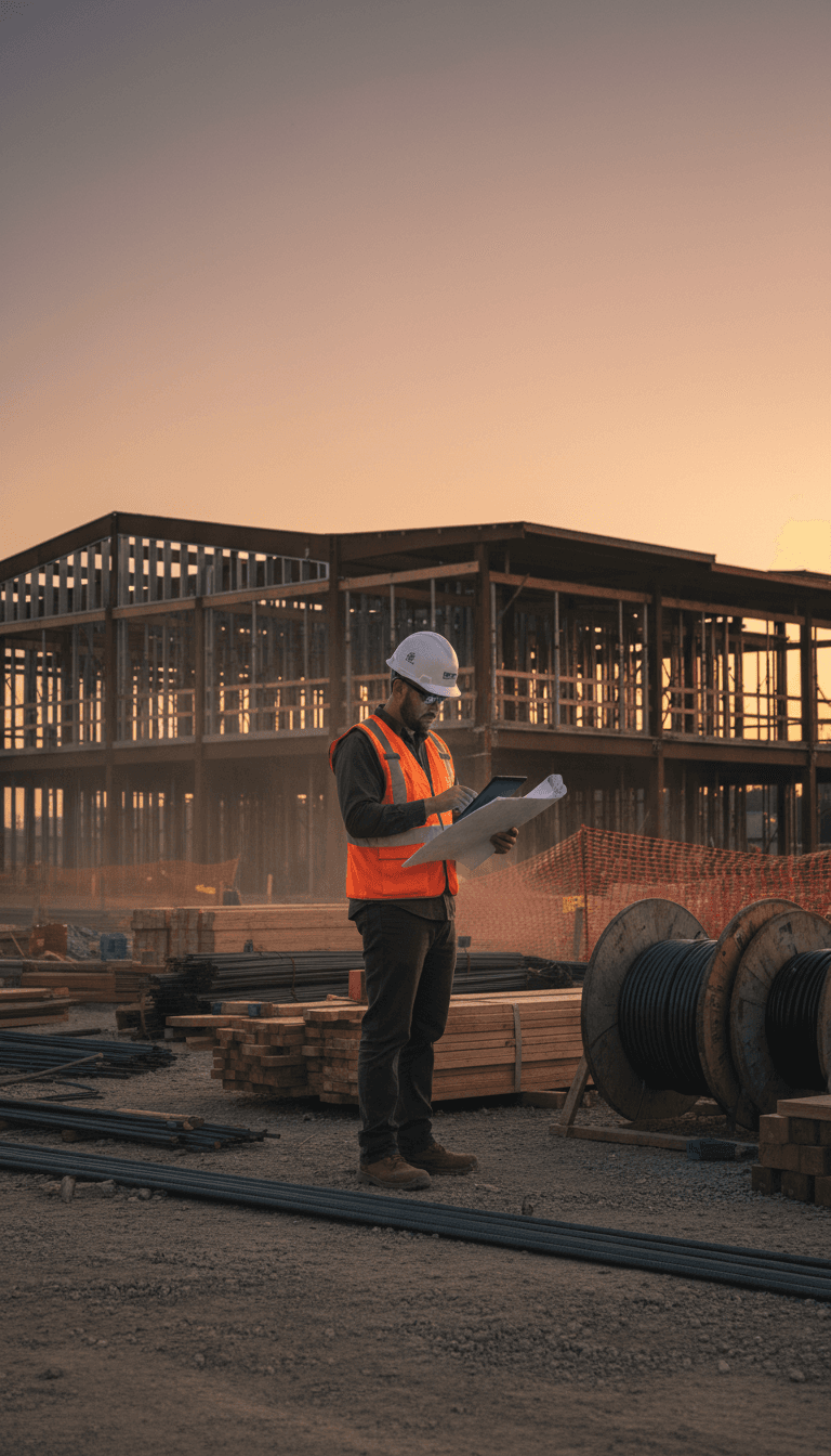 Contractor posting a haul on a smartphone at a job site
